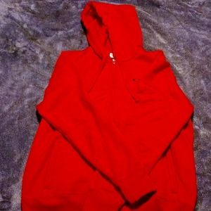 Red Oakley hoodie zip up
